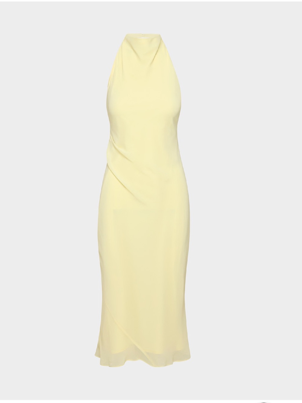 Aritzia Fête Chiffon Audience Halter Dress - Lemonade (size 2)